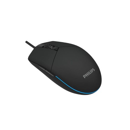 ماوس ألعاب سلكية PHILIPS Momentum 3000, حساسية تصل حتى 6400 DPI, مع 6 أزرار قابلة للبرمجة, الوزن 144 ± 5 جم, كيبل USB - أسود