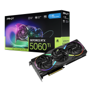  كرت شاشة PNY GeForce RTX 5060 Ti OC بسعة 8GB GDDR7 – تبريد 3 مراوح مع إضاءة RGB