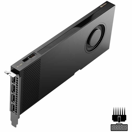 بطاقة رسومات احترافية NVIDIA RTX 4000 Ada Generation، ذاكرة 20GB GDDR6، معمارية Ada Lovelace، مزودة بـ Tensor Cores، ومزودة بـ RT Cores، ذاكرة 20GB GDDR6 ECC، و 4 منافذ DisplayPort 1.4a بطاقة رسومات احترافية NVIDIA RTX 4000 Ada Generation، ذاكرة 20GB GDDR6، معمارية Ada Lovelace، مزودة بـ Tensor Cores، ومزودة بـ RT Cores، ذاكرة 20GB GDDR6 ECC، و 4 منافذ DisplayPort 1.4a