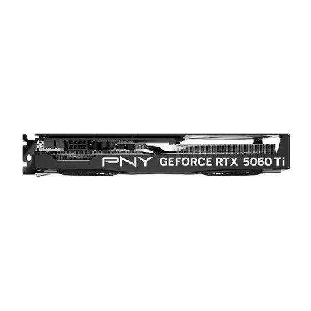 كرت شاشة احترافي PNY RTX 5060 Ti, ذاكرة 16GB GDDR7, نظام تبريد مزدوج المراوح, إصدار مكسور السرعة OC, واجهة PCIe 5.0, دعم تقنيات DLSS4 و Ray Tracing - أسود