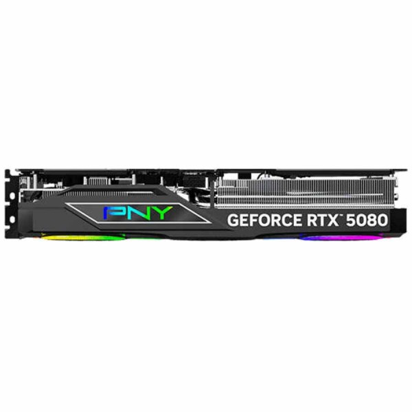 بطاقة الرسوميات PNY GeForce RTX 5080 بسعة 16 GB OC، تدعم PCIe 5.0 x16، وDLSS 4، نسخة OC - اسود بطاقة الرسوميات PNY GeForce RTX 5080 بسعة 16 GB OC، تدعم PCIe 5.0 x16، وDLSS 4، نسخة OC - اسود