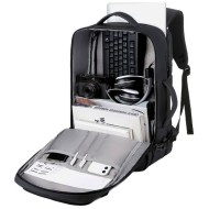 حقيبة ظهر RAHALA 2201 RAL – حماية مقاومة للماء والخدوش، منفذ USB مدمج للشحن أثناء التنقل، تنظيم ذكي للأغراض - اسود