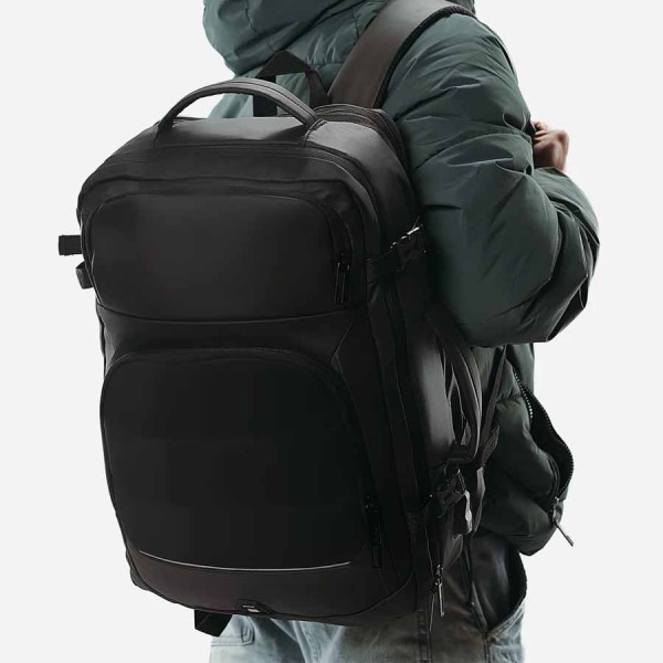 Backpack RAHALA 2201 RAL ,Water- and scratch-resistant protection ,Built-in USB charging port for on-the-go power ,Smart organization - Black