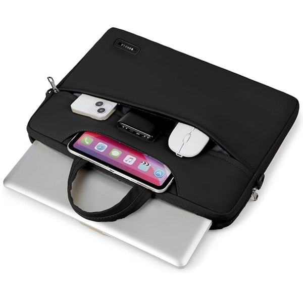Bag RAHALA 817 Briefcase ,Slim and elegant ,Fits laptops up to 15.6 inches ,High-quality, water-resistant ,ront pockets for accessories -Black