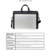 Bag RAHALA 817 Briefcase ,Slim and elegant ,Fits laptops up to 15.6 inches ,High-quality, water-resistant ,ront pockets for accessories -Black