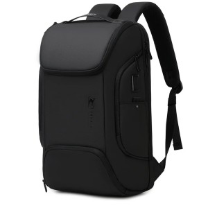 Backpack RAHALA BNG‑126 ,Modern and ergonomic design ,Water-resistant to protect contents ,Spacious interior ,Padded shoulder straps - Black