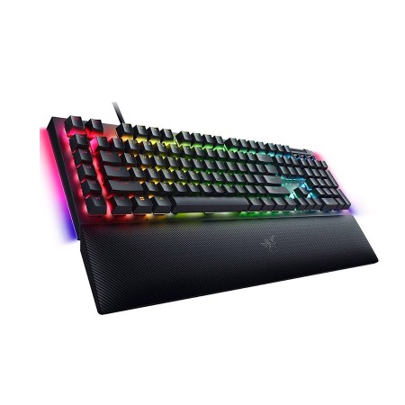 RAZER BlackWidow V4 Mechanical Gaming Keyboard, Green Switches (Clicky & Tactile), Full Size, Razer Chroma RGB, USB Connection - BLACK RAZER BlackWidow V4 Mechanical Gaming Keyboard, Green Switches (Clicky & Tactile), Full Size, Razer Chroma RGB, USB Connection - BLACK