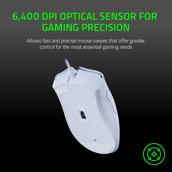 فأرة ألعاب سلكية Razer DeathAdder Essential – أبيض فأرة ألعاب سلكية Razer DeathAdder Essential – أبيض
