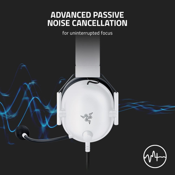 سماعة الألعاب Razer BlackShark V2 X الإصدار الأبيض بصوت محيطي 7.1 – أبيض سماعة الألعاب Razer BlackShark V2 X الإصدار الأبيض بصوت محيطي 7.1 – أبيض