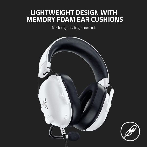 سماعة الألعاب Razer BlackShark V2 X الإصدار الأبيض بصوت محيطي 7.1 – أبيض سماعة الألعاب Razer BlackShark V2 X الإصدار الأبيض بصوت محيطي 7.1 – أبيض