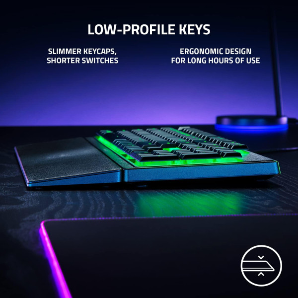 لوحة مفاتيح ألعاب Razer Ornata V3 X منخفضة الارتفاع بإضاءة RGB – أسود لوحة مفاتيح ألعاب Razer Ornata V3 X منخفضة الارتفاع بإضاءة RGB – أسود
