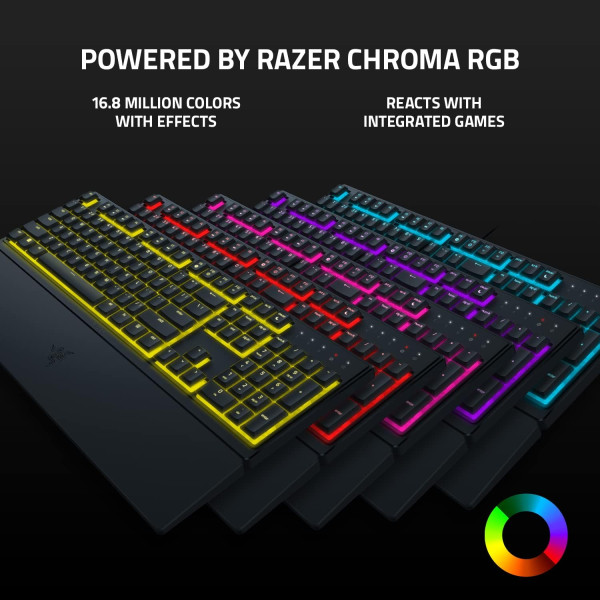 لوحة مفاتيح ألعاب Razer Ornata V3 X منخفضة الارتفاع بإضاءة RGB – أسود لوحة مفاتيح ألعاب Razer Ornata V3 X منخفضة الارتفاع بإضاءة RGB – أسود