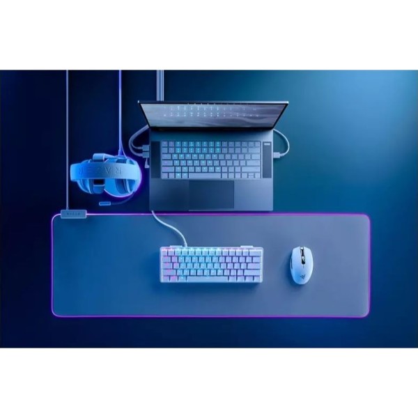 ماوس العاب لاسلكي Razer Orochi V2, مستشعر يصل الى 18,000 DPI, مع 6 أزرار قابلة للبرمجة,  اتصال لاسلكي مزدوج HyperSpeed 2.4GHz و Bluetooth - أبيض