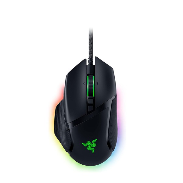 Razer Basilisk V3 Wired Gaming Mouse , Focus optical sensor up to 26000 DPI ,11 programmable buttons, Chroma RGB lighting- BLACK