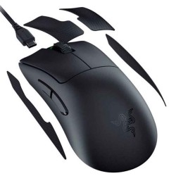 فأرة العاب سلكية احترافية Razer DeathAdder V3 Pro، مزودة بمستشعر بصري Focus Pro 30K بدقة تصل إلى 30,000 DPI، وزنها حوالي 63 غ فأرة العاب سلكية احترافية Razer DeathAdder V3 Pro، مزودة بمستشعر بصري Focus Pro 30K بدقة تصل إلى 30,000 DPI، وزنها حوالي 63 غ