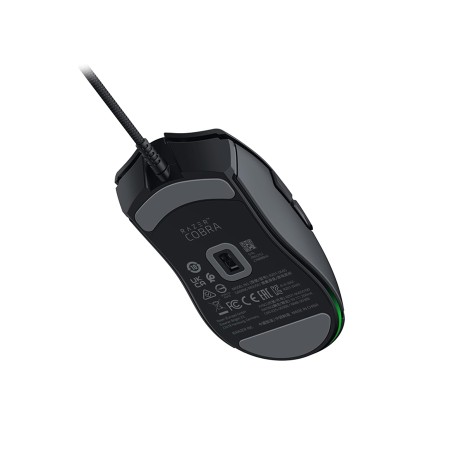 ماوس العاب سلكية Razer Cobra, تصميم خفيف بوزن 58 جرام, مستشعر بصري بدقة 8500 DPI, إضاءة Razer Chroma RGB, مع 8 أزرار قابلة للبرمجة, مفاتيح Razer Optical - أسود