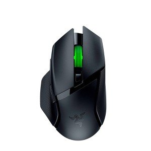 فأرة العاب Razer Basilisk V3 X HyperSpeed, اتصال لاسلكي HyperSpeed, مستشعر بصري بدقة 18,000 DPI, إضاءة Razer Chroma RGB, مع  9 أزرار قابلة للبرمجة - أسود 