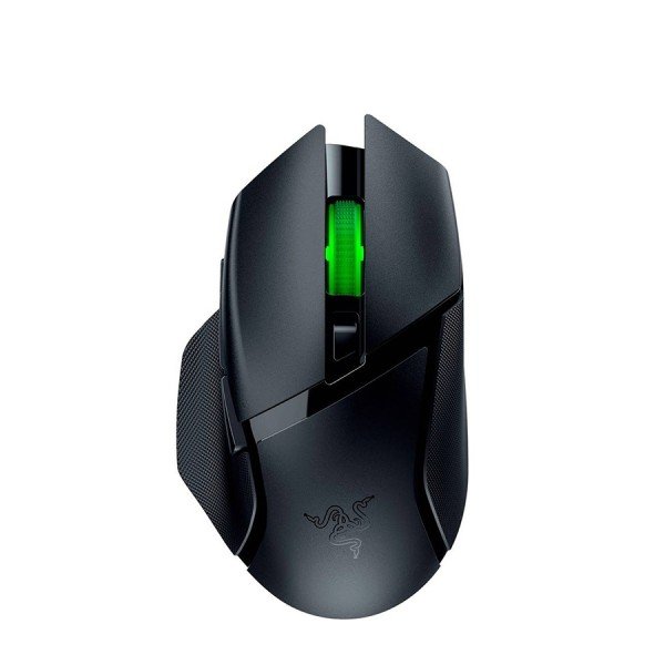 فأرة العاب Razer Basilisk V3 X HyperSpeed, اتصال لاسلكي HyperSpeed, مستشعر بصري بدقة 18,000 DPI, إضاءة Razer Chroma RGB, مع  9 أزرار قابلة للبرمجة - أسود
