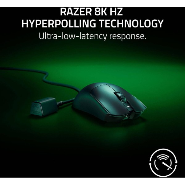 فأرة ألعاب لاسلكية RAZER Viper V3 Pro, اتصال لاسلكي HyperSpeed, مستشعر Optical Sensor Gen-2, حساسية تصل حتى 35000 DPI, مع 8 أزرار قابلة للبرمجة, وزن حوالي 54 - أسود