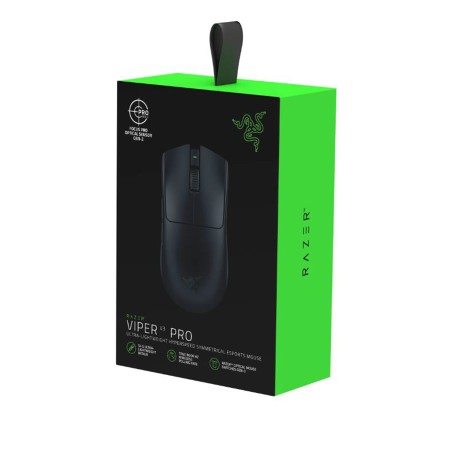 فأرة ألعاب لاسلكية RAZER Viper V3 Pro, اتصال لاسلكي HyperSpeed, مستشعر Optical Sensor Gen-2, حساسية تصل حتى 35000 DPI, مع 8 أزرار قابلة للبرمجة, وزن حوالي 54 - أسود فأرة ألعاب لاسلكية RAZER Viper V3 Pro, اتصال لاسلكي HyperSpeed, مستشعر Optical Sensor Gen-2, حساسية تصل حتى 35000 DPI, مع 8 أزرار قابلة للبرمجة, وزن حوالي 54 - أسود
