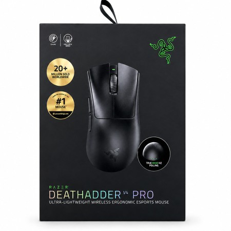 ماوس ألعاب لاسلكي ريزر DeathAdder V4 Pro - مستشعر 45K - 56 جرام - أسود ماوس ألعاب لاسلكي ريزر DeathAdder V4 Pro - مستشعر 45K - 56 جرام - أسود
