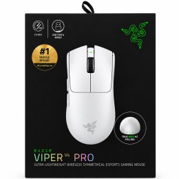 ماوس قيمنق ريزر Viper V4 Pro لاسلكي - دقة 50,000 DPI - تردد 8000Hz - وزن 49g - أبيض