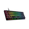 كيبورد العاب سلكي Razer Huntsman Mini, تصميم 60%, مفاتيح Razer Optical Switches, إضاءة Chroma RGB, كابل USB-C قابل للفصل,  يدعم Razer Synapse - أسود