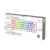 كيبورد العاب سلكي Razer Huntsman Mini Mercury, تصميم 60%, مفاتيح Purple Optical Switches, إضاءة Chroma RGB, كابل USB-C قابل للفصل,  يدعم Razer Synapse - أبيض