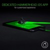سماعة الأذن السلكية RAZER Hammerhead, متوافقة مع أجهزة iOS, ميكروفون مدمج, تصميم داخل الأذن, كابل مانع للتشابك بطول 1.2 متر - أسود/أخضر