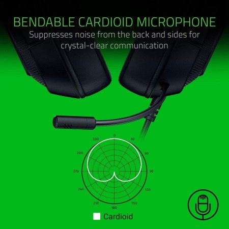 سماعة رأس سلكية Razer Kraken X Lite, وسائد أذن مبطنة, ميكروفون مرن قابل للتعديل, صوت محيطي 7.1, اتصال سلكي 3.5 مم, دعم Razer Synapse - أسود سماعة رأس سلكية Razer Kraken X Lite, وسائد أذن مبطنة, ميكروفون مرن قابل للتعديل, صوت محيطي 7.1, اتصال سلكي 3.5 مم, دعم Razer Synapse - أسود