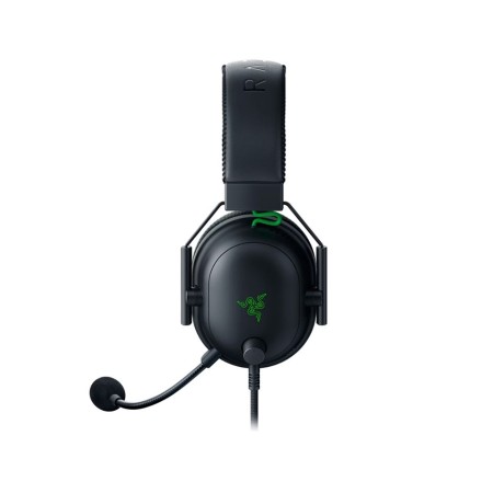 سماعة العاب سلكية Razer BlackShark V2 X, صوت محيطي 7.1 , منفذ 3.5 مم, وسائد أذن من فوم ميموري, ميكروفون HyperClear من نوع Cardioid, الوزن 240 غرام,  كيبل 1.3 متر - أسود