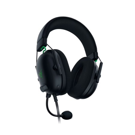سماعة العاب سلكية Razer BlackShark V2 X, صوت محيطي 7.1 , منفذ 3.5 مم, وسائد أذن من فوم ميموري, ميكروفون HyperClear من نوع Cardioid, الوزن 240 غرام,  كيبل 1.3 متر - أسود