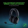 Razer BlackShark V2 X Wired Gaming headset, 7.1 surround, 3.5 mm jack, On-ear controls for Volume and Mic, 240 g, 1.3 Meter - BLACK