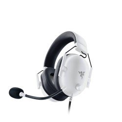 سماعة سلكية Razer BlackShark V2 X, صوت محيطي 7.1,  مايكروفون HyperClear Cardioid, اتصال سلكي 1.8 متر, توافقة مع PC، PS5، N. Switch، Mac، وXbox -  أبيض