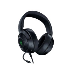 سماعة الألعاب سلكية Razer Kraken V3 X, صوت محيطي 7.1,  إضاءة Razer Chroma RGB, وسائد أذن من الفوم الميموري, ميكروفون قابل للإزالة, كيبل 2 متر USB - أسود 