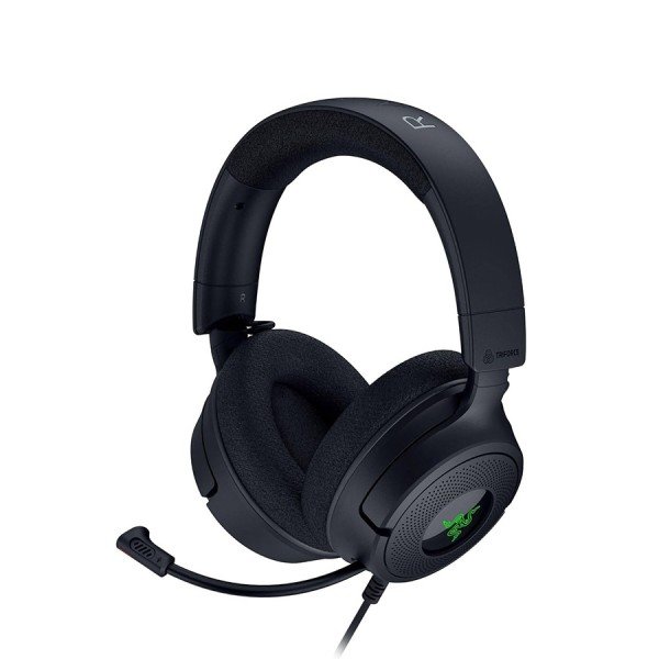 سماعة احترافية سلكية Razer Kraken V4 X 7.1, صوت محيطي 7.1, إضاءة Razer Chroma RGB, ايكروفون HyperClear Cardioid القابل للسحب, اتصال سلكي - أسود