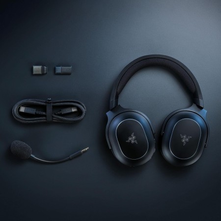 Razer Barracuda X Chroma 7.1 Wireless Gaming Headset, Detachable Mic, Up to 70 hr, 7.1 surround, Chroma RGB lighting - BLACK