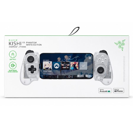 يد تحكم ألعاب ريزر Kishi V3 - إصدار فانتوم الأبيض - USB-C يد تحكم ألعاب ريزر Kishi V3 - إصدار فانتوم الأبيض - USB-C