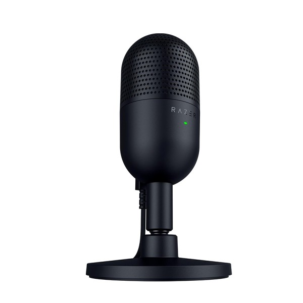 ميكروفون Razer Seiren V3 Mini, النوع كوندنسر بقطر 14 مم, يدعم النمط Super‑cardioid لعزل الضوضاء, زر لـكتم الصوت , توصيل USB‑A إلى USB‑C, قابل للفصل , الوزن 269 غرام - أسود