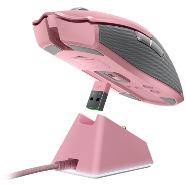 RAZER VIPER ULTIMATE QUARTS WIRELESS GAMING MOUSE  BLUETOOTH - WITH CHARGING DOCK - PINK