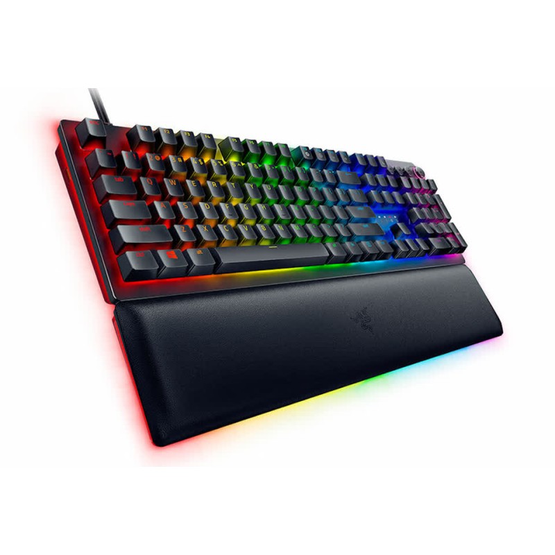 Razer Huntsman V2 Analog Gaming Keyboard: Optical Switches - Chroma RGB - Magnetic Plush Wrist Rest