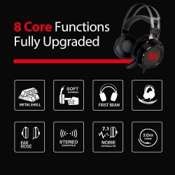 سماعة الألعاب REDRAGON H301 SIREN 2 بصوت محيطي 7.1 وميكروفون دقيق – أسود/أحمر سماعة الألعاب REDRAGON H301 SIREN 2 بصوت محيطي 7.1 وميكروفون دقيق – أسود/أحمر