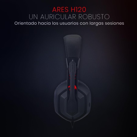 Gaming Headset REDRAGON ARES H120 – Comfortable Stereo Sound with Noise-Isolating Mic – Black/Red