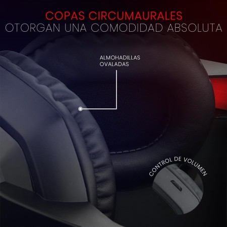 Gaming Headset REDRAGON ARES H120 – Comfortable Stereo Sound with Noise-Isolating Mic – Black/Red
