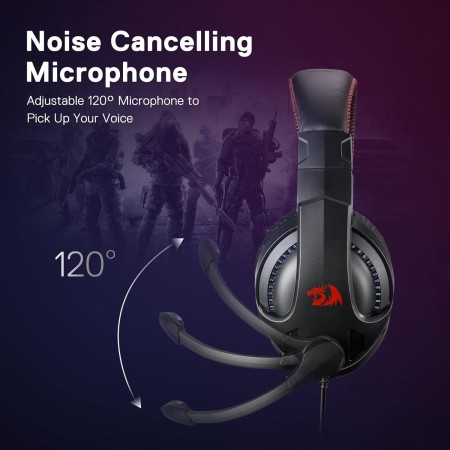 Gaming Headset REDRAGON H211-RGB CRONUS  with RGB Lighting & Clear Stereo Sound – Black