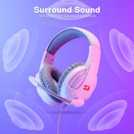 Gaming Headset REDRAGON H211W-RGB CRONUS – White Design with RGB Lighting, Stereo Sound & Noise-Isolating Mic Gaming Headset REDRAGON H211W-RGB CRONUS – White Design with RGB Lighting, Stereo Sound & Noise-Isolating Mic