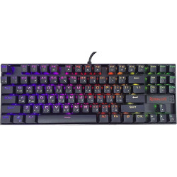 لوحة مفاتيح ميكانيكية REDRAGON KUMARA K552 RGB-1 عربية – سويتش أزرق – إضاءة RGB – أسود