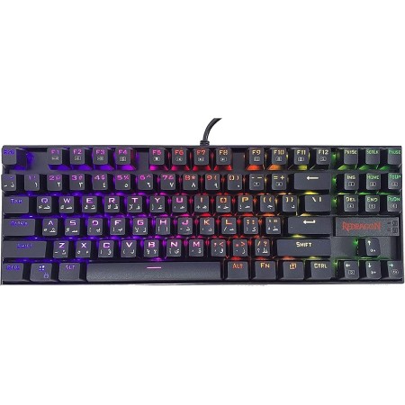 Mechanical Keyboard REDRAGON KUMARA K552 RGB-1 Arabic  – Blue Switch – RGB Lighting – Black