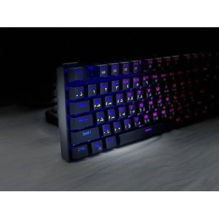 Mechanical Keyboard REDRAGON KUMARA K552 RGB-1 Arabic  – Blue Switch – RGB Lighting – Black