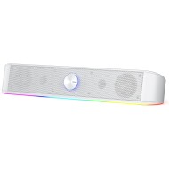 سماعات الألعاب REDRAGON GS560W ADIEMUS ستيريو مع إضاءة RGB وتصميم أبيض أنيق